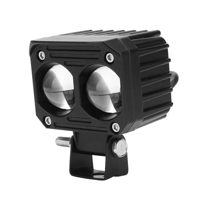 Faro LED auxiliar motocicleta blanca y amarilla luz larga/corta - imagen 2