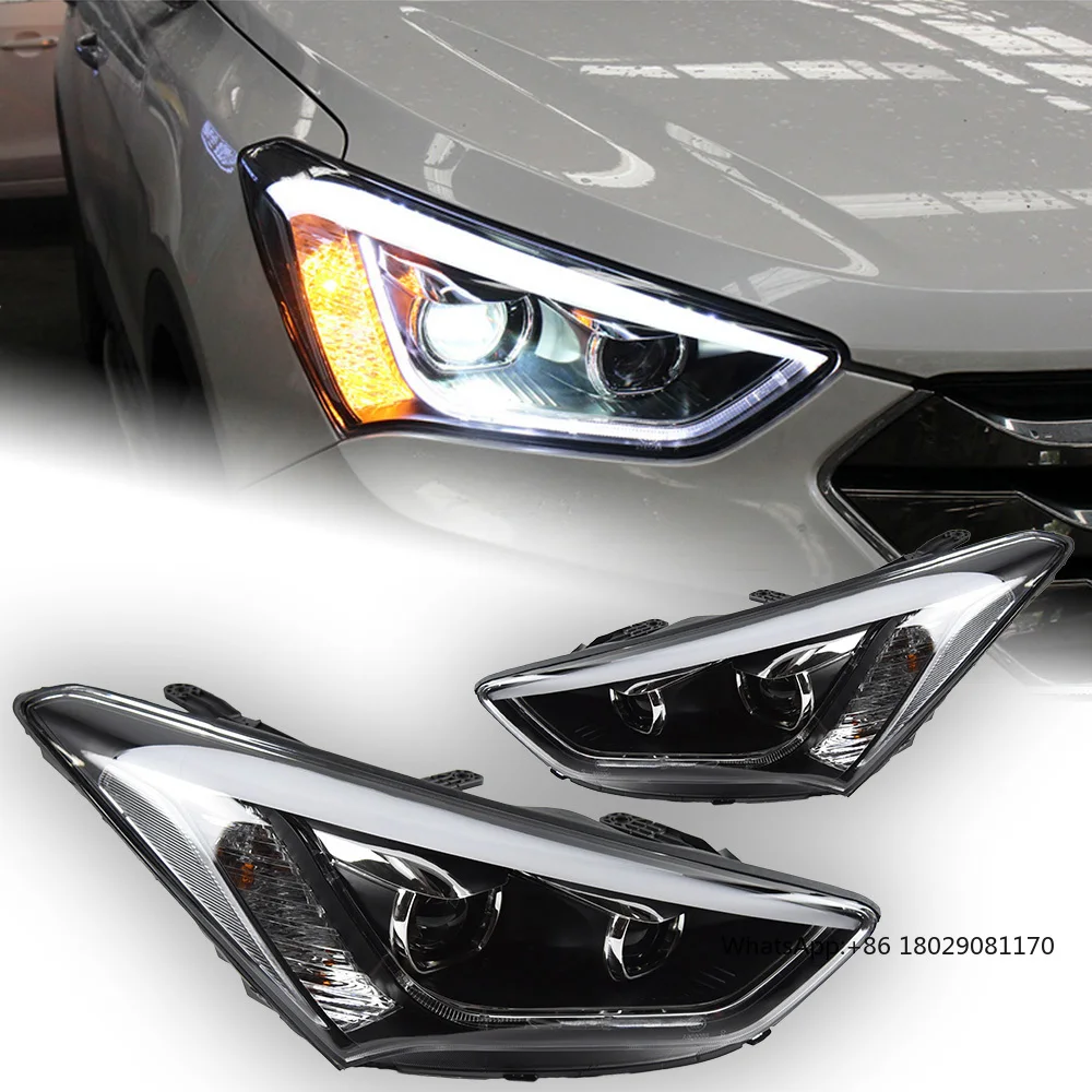 Kit faros LED Hyundai Santa Fe 2013-2016 - Lente proyector IX45