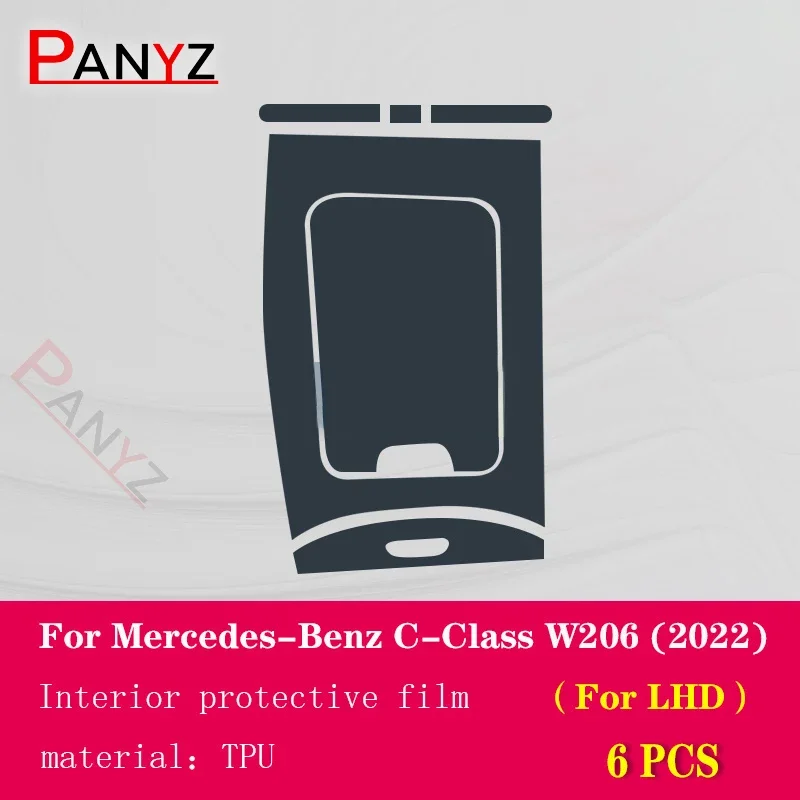 Protector consola TPU Mercedes-Benz Clase C W206 2022 antiarañazos - imagen 3