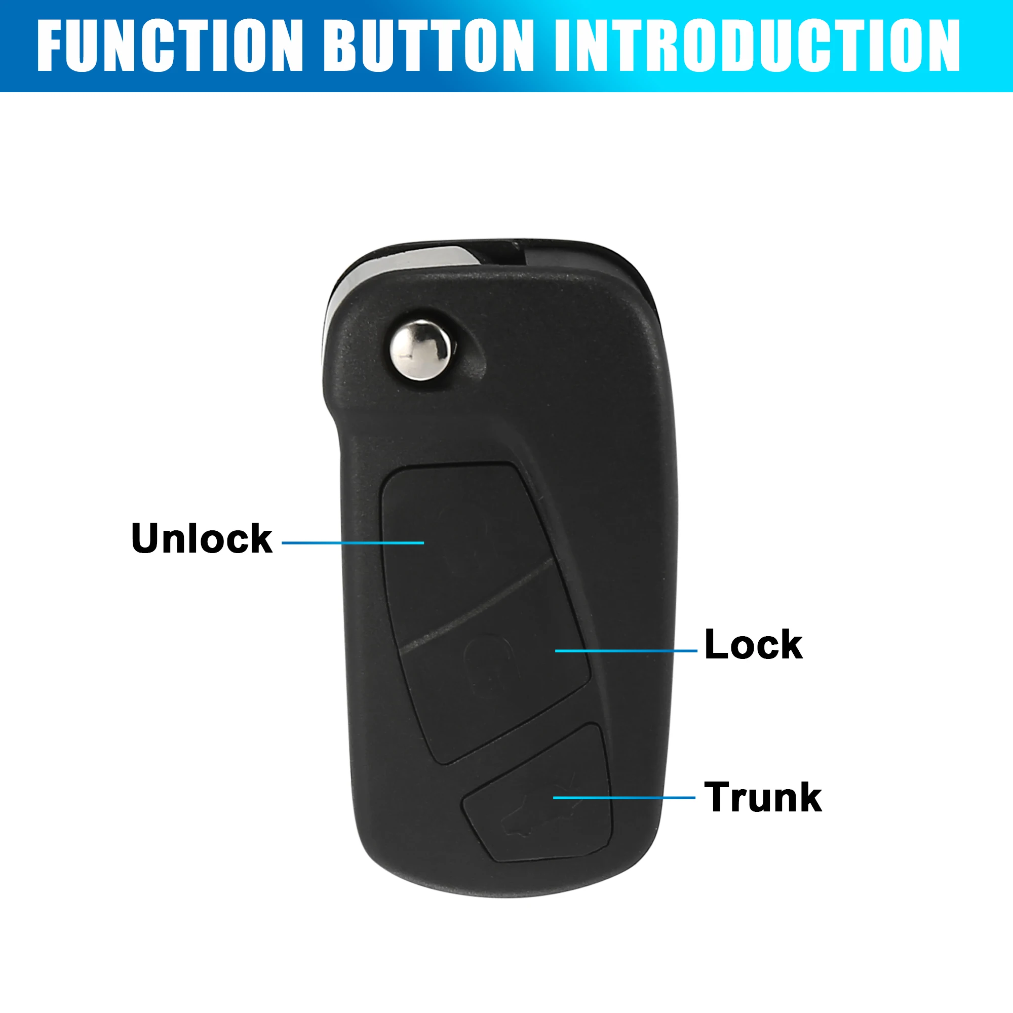 Carcasa llave Ford Ka 3 botones - Autohaux repuesto 2008-2013 - imagen 5