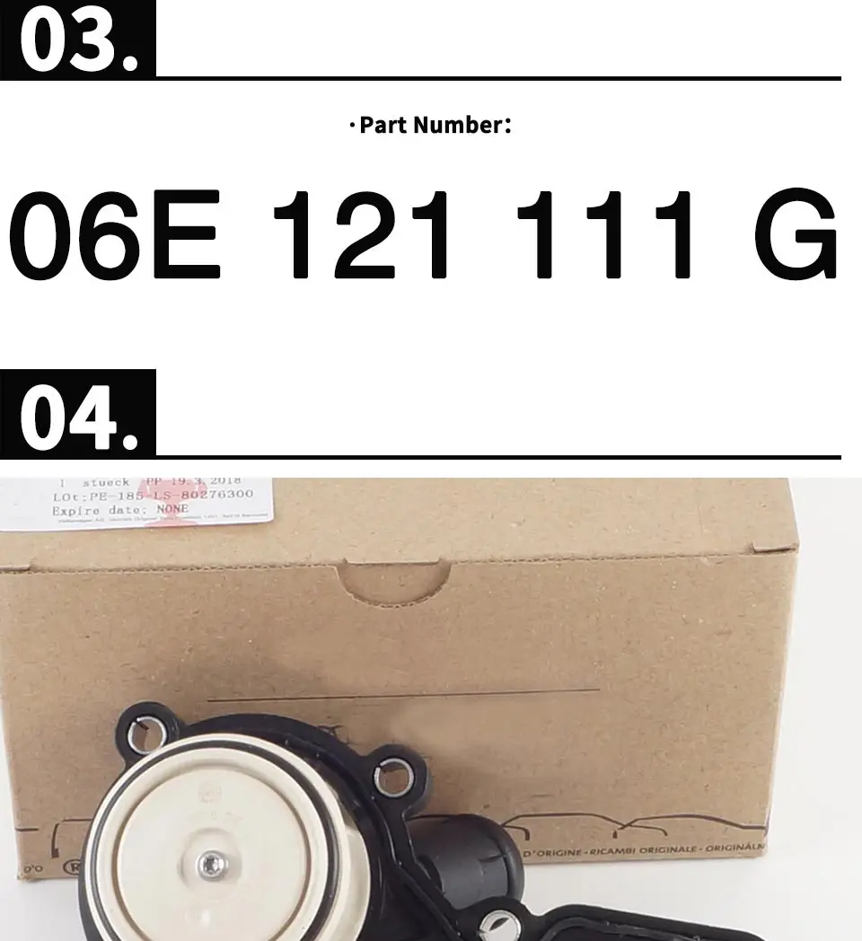 Detalle del conjunto de termostato para Audi A6L y A8