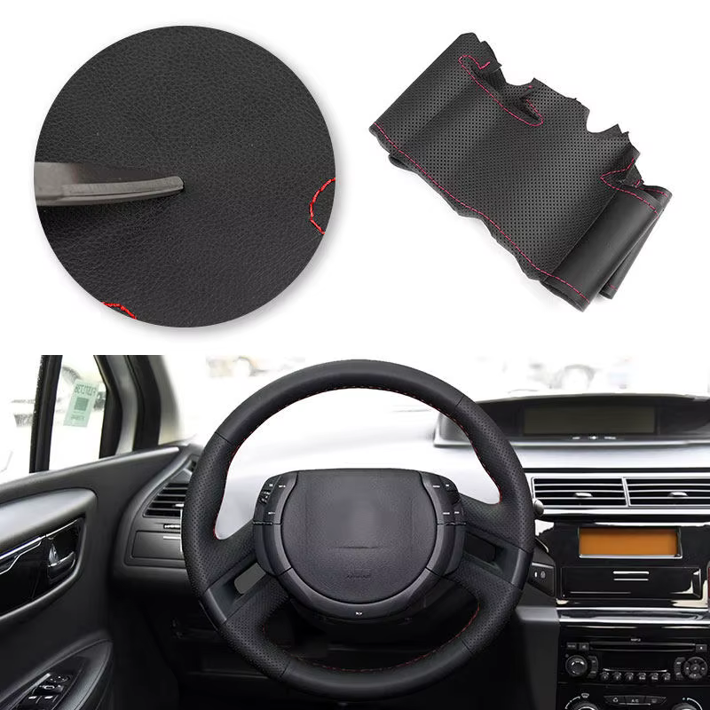 Funda de volante de microfibra para Citroën C4 Picasso 2007-2013