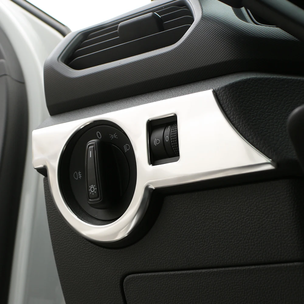 Embellecedor de acero inoxidable del mando de luces VW T-Cross - imagen 4