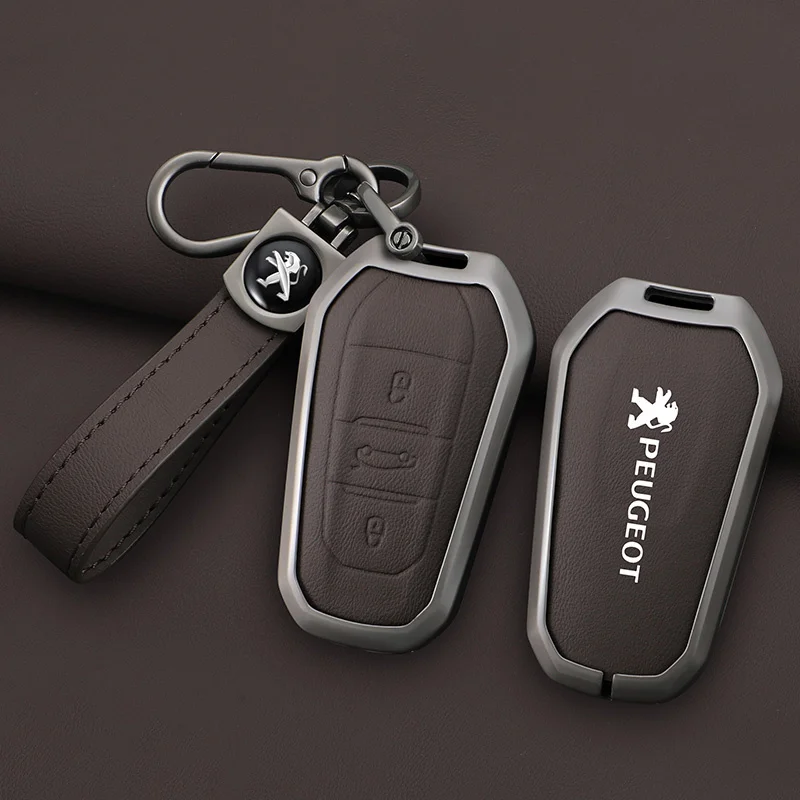 Funda de cuero y zinc para llave Peugeot 208, 308, 408 y 508 - imagen 3