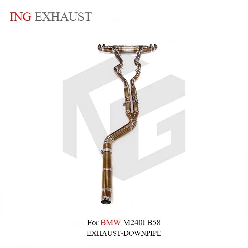 Catback de titanio ING para BMW M240i B58 con silenciador electrónico - imagen 4
