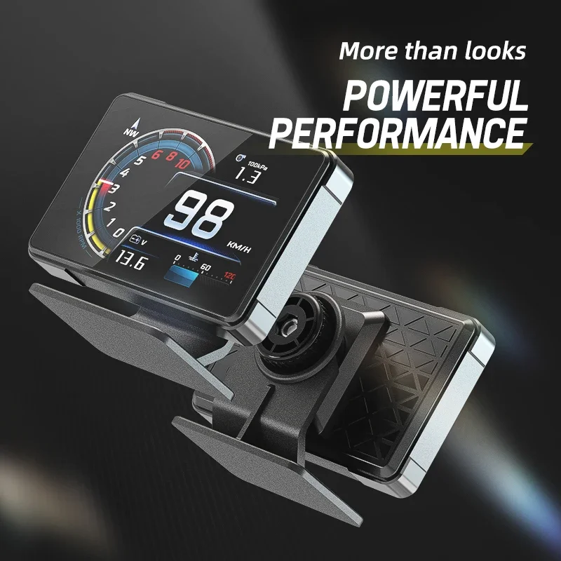 Nuevo medidor de modificación de coche A91 HUD pantalla LCD voltaje velocidad RPM Turbo medidor de temperatura de aceite pantalla frontal para coche - imagen 3