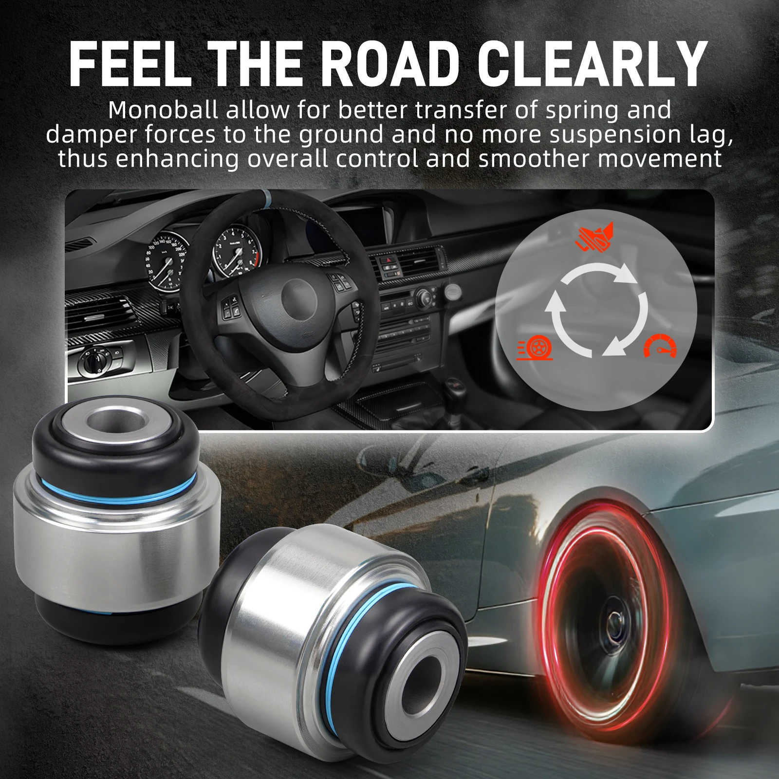 33326763092 BEVINSEE Bujes de brazo de arrastre trasero BMW E90 - imagen 4