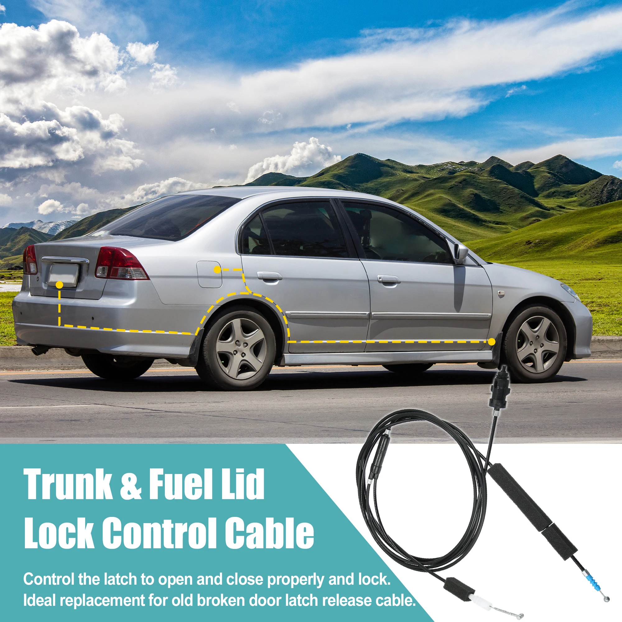 Autohaux 74880-S5A-305 cable de apertura del depósito Honda Civic 2001-2005 - imagen 3