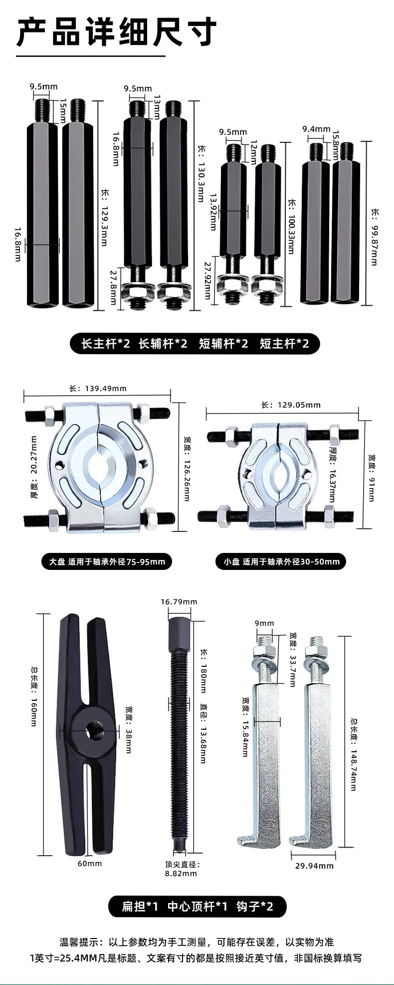 Detalle de las piezas del extractor