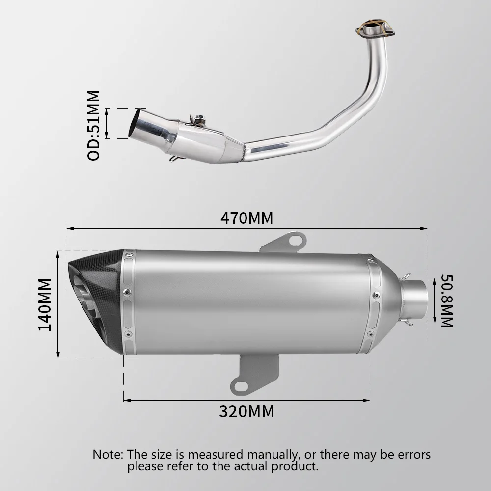 Tubo de enlace frontal escape Honda Forza 350 NSS350 2018-2023 - imagen 4