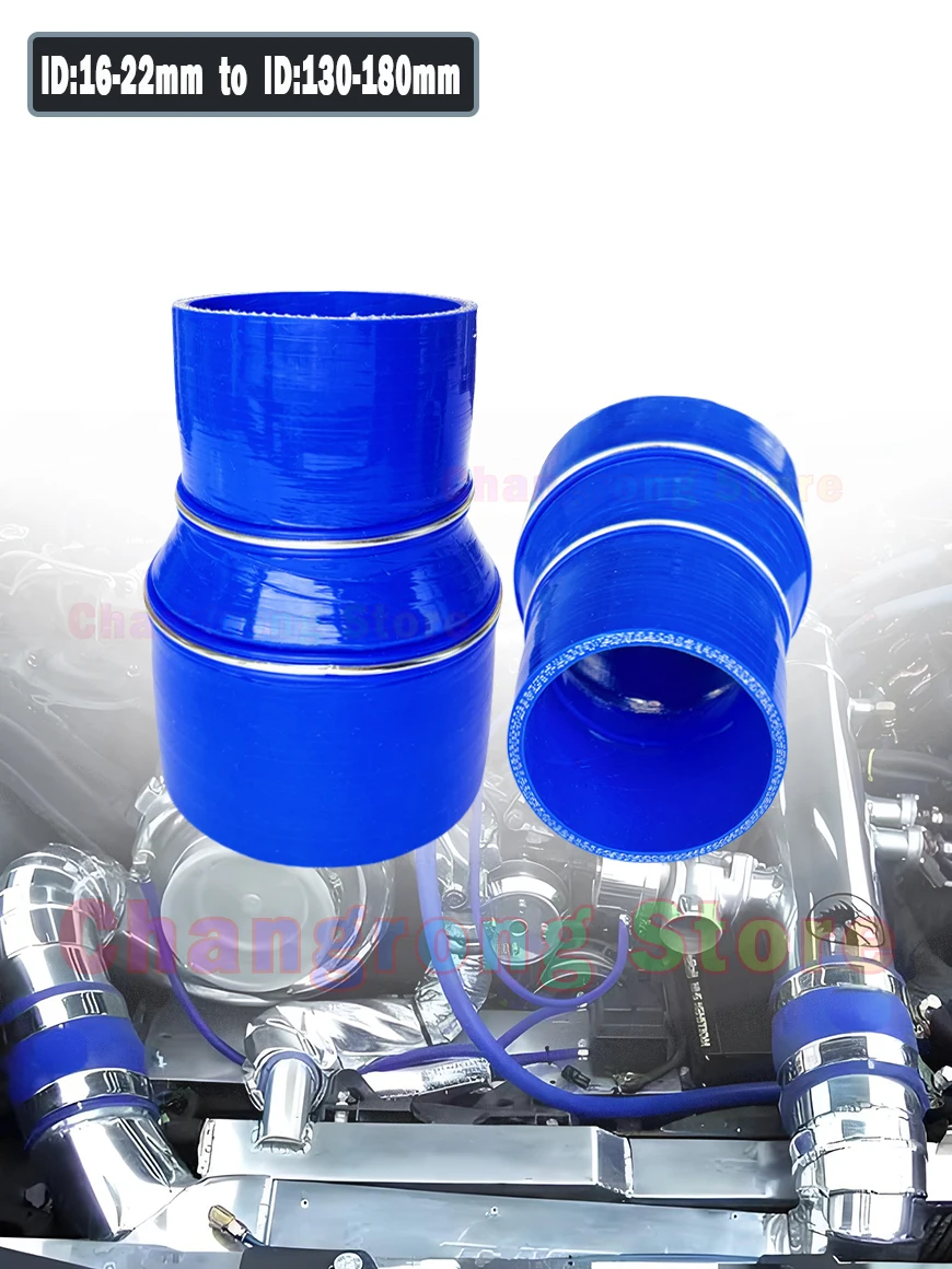 Tubo de silicona trenzado azul para turbo