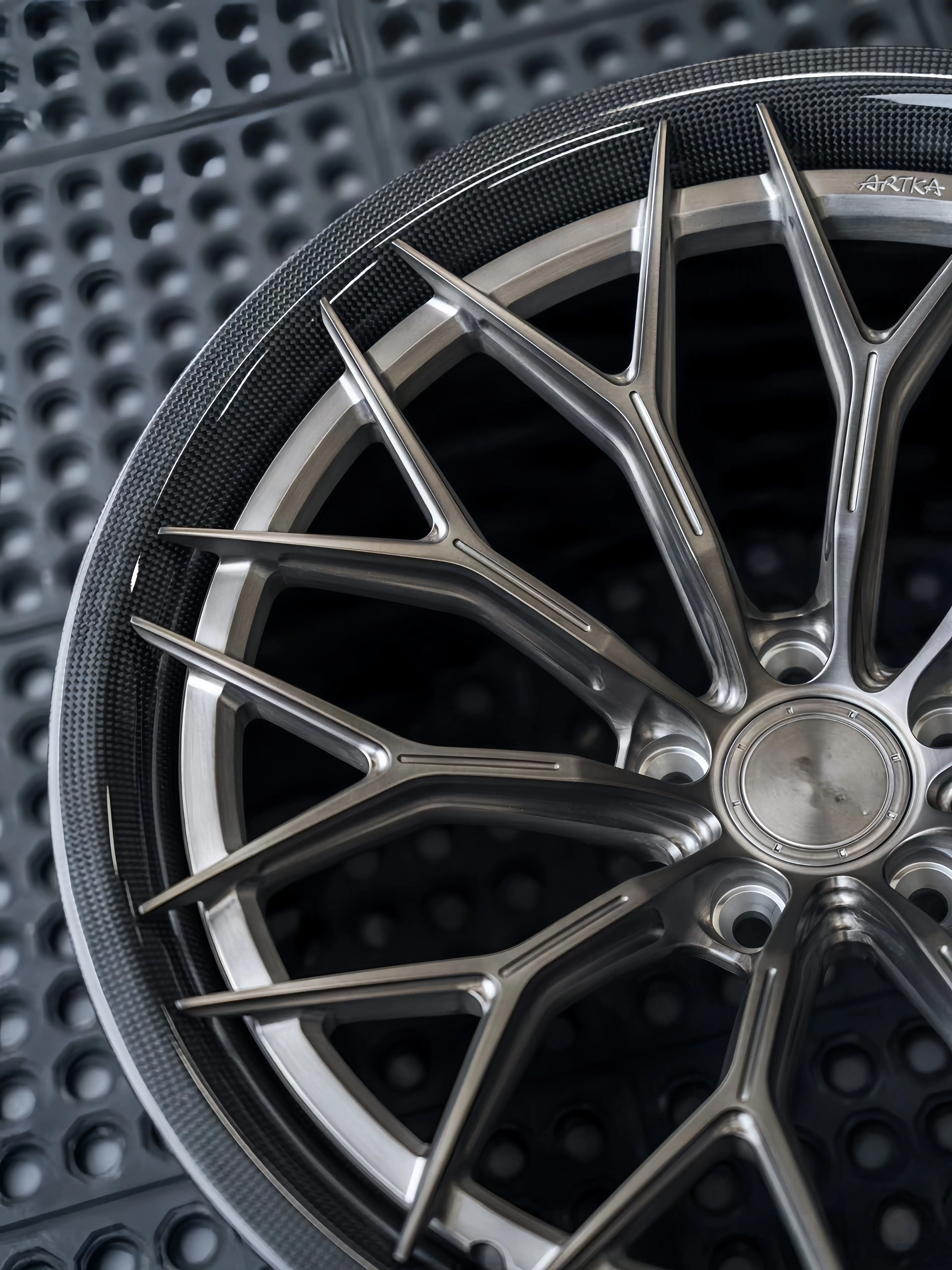 XINLAI ruedas forjadas fibra de carbono 5x112 Lamborghini Ferrari - imagen 3