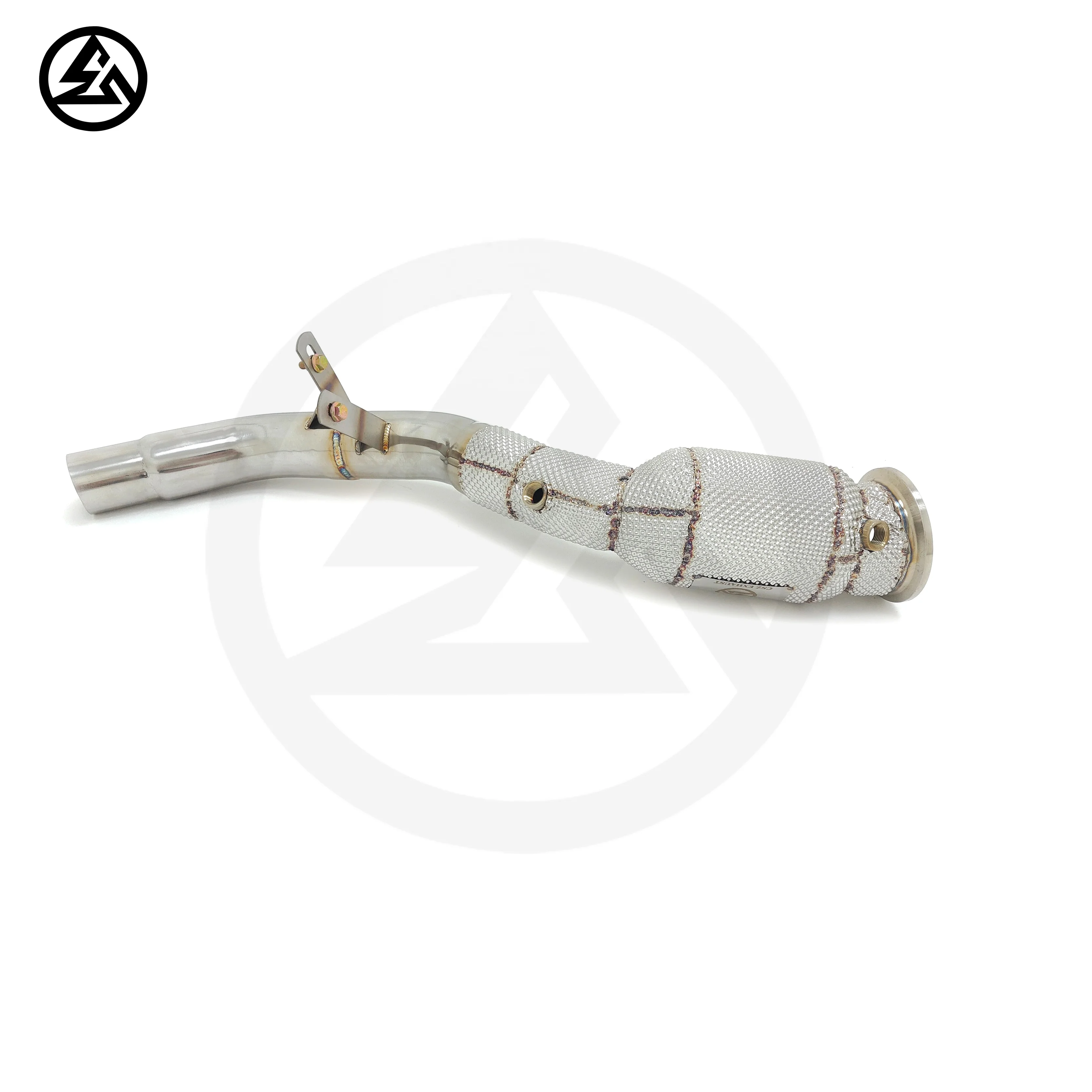 Escape deportivo de alto flujo para Jaguar XE XF XJ F-type F-pace 2.0T 2011- Bajante catcado con protector térmico - imagen 3