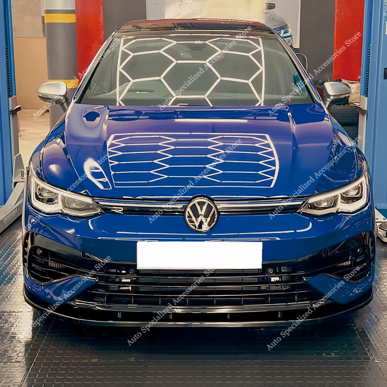 Parachoques ABS negro brillante con alerón – VW Golf Mk8 2020-2024 - imagen 3
