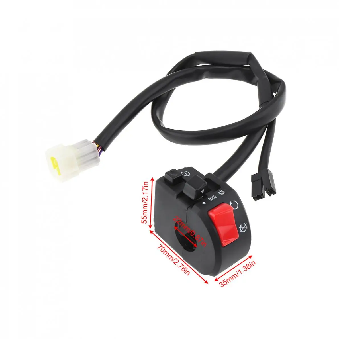 Piña derecha Suzuki 300 cc, 22 mm, con arranque y luces LED - imagen 2