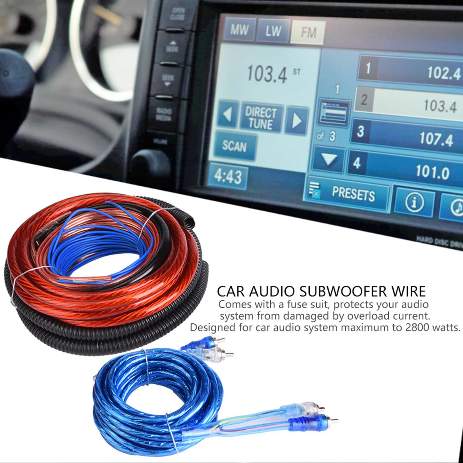 Amplificador subwoofer 2800W 4 canales – instalación universal coche - imagen 4