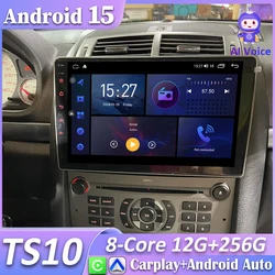 Autoradio GPS con Carplay y Android Auto Peugeot 407 2004-2011