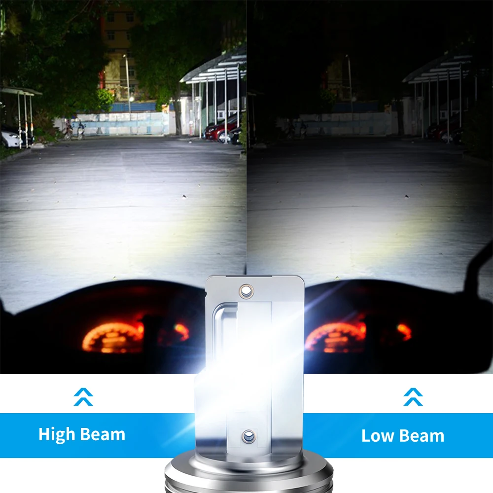 Bombilla LED BEVINSEE BA20D Hi/Lo para moto Honda Kawasaki Yamaha - imagen 4