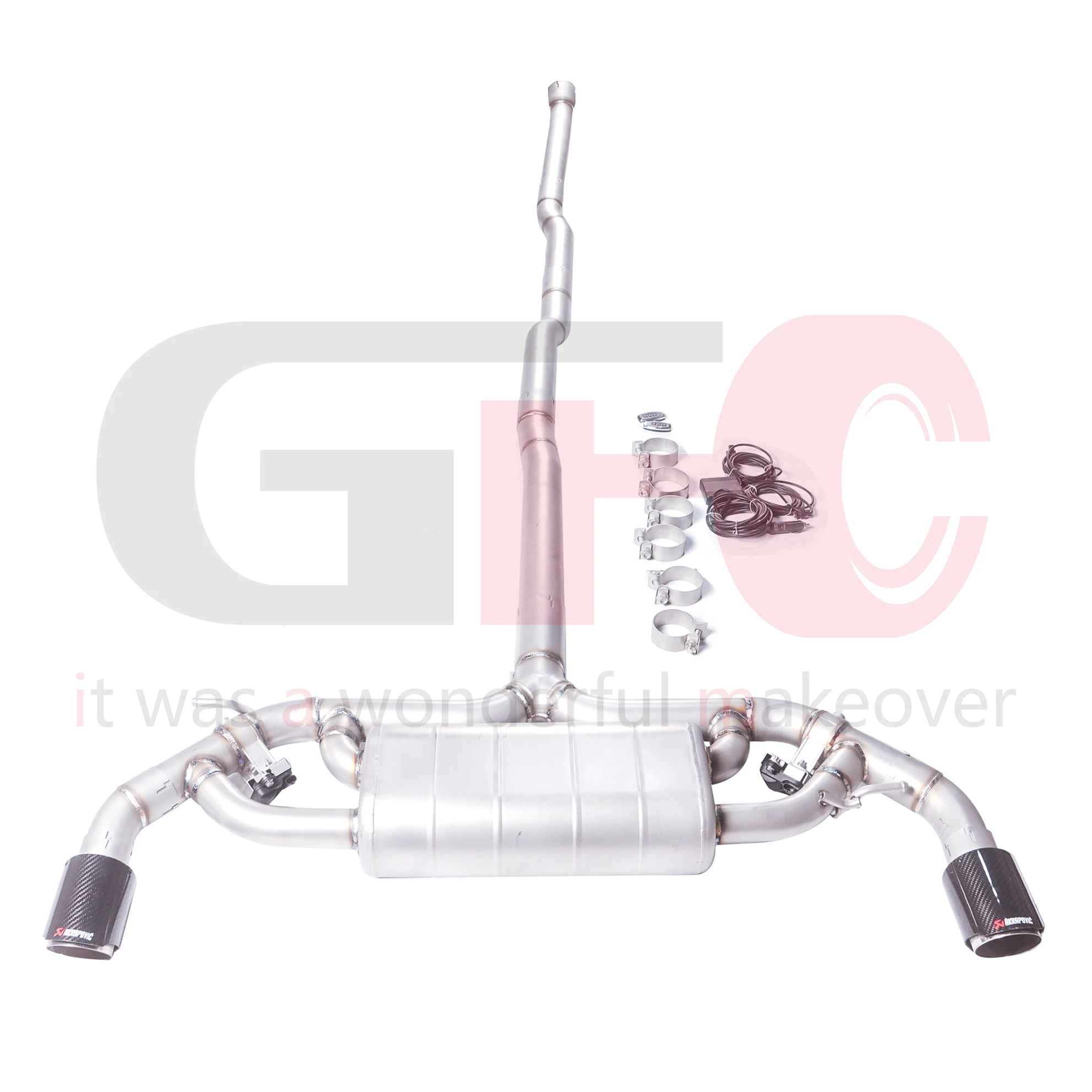 Detalle del silenciador catback de acero inoxidable 304