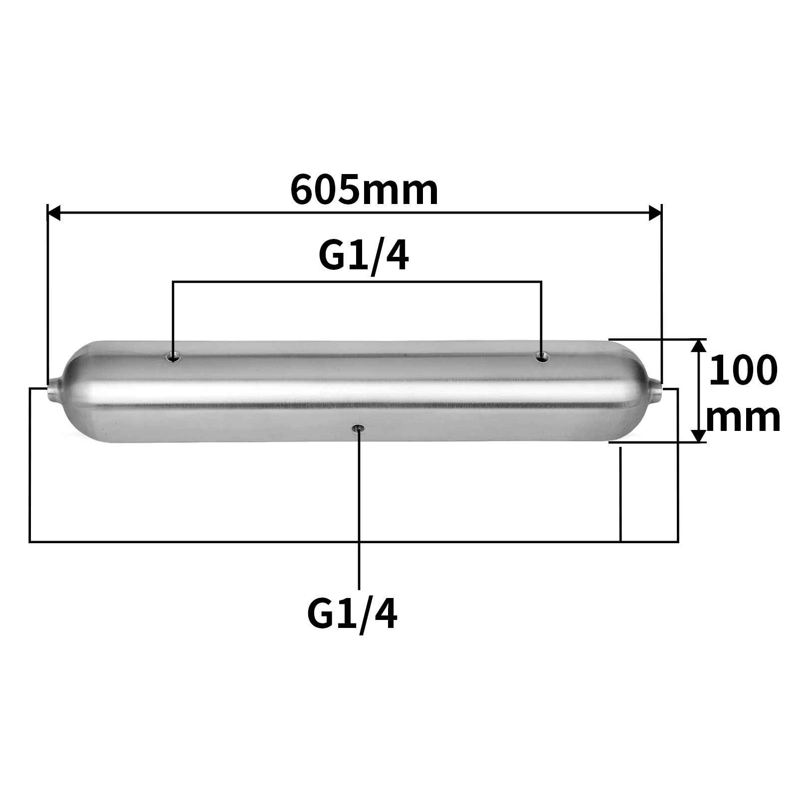 Depósito de aire de aluminio pulido sin soldaduras para suspensión neumática - imagen 4