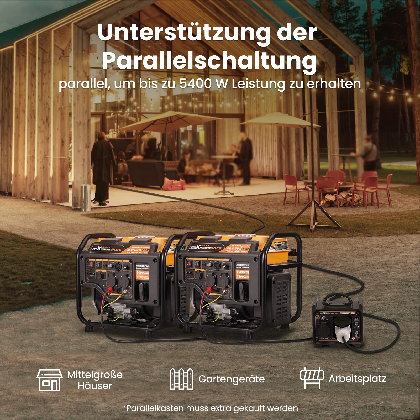 Generador inverter portátil 3,2 kW 230V gasoline – RV y garaje - imagen 5
