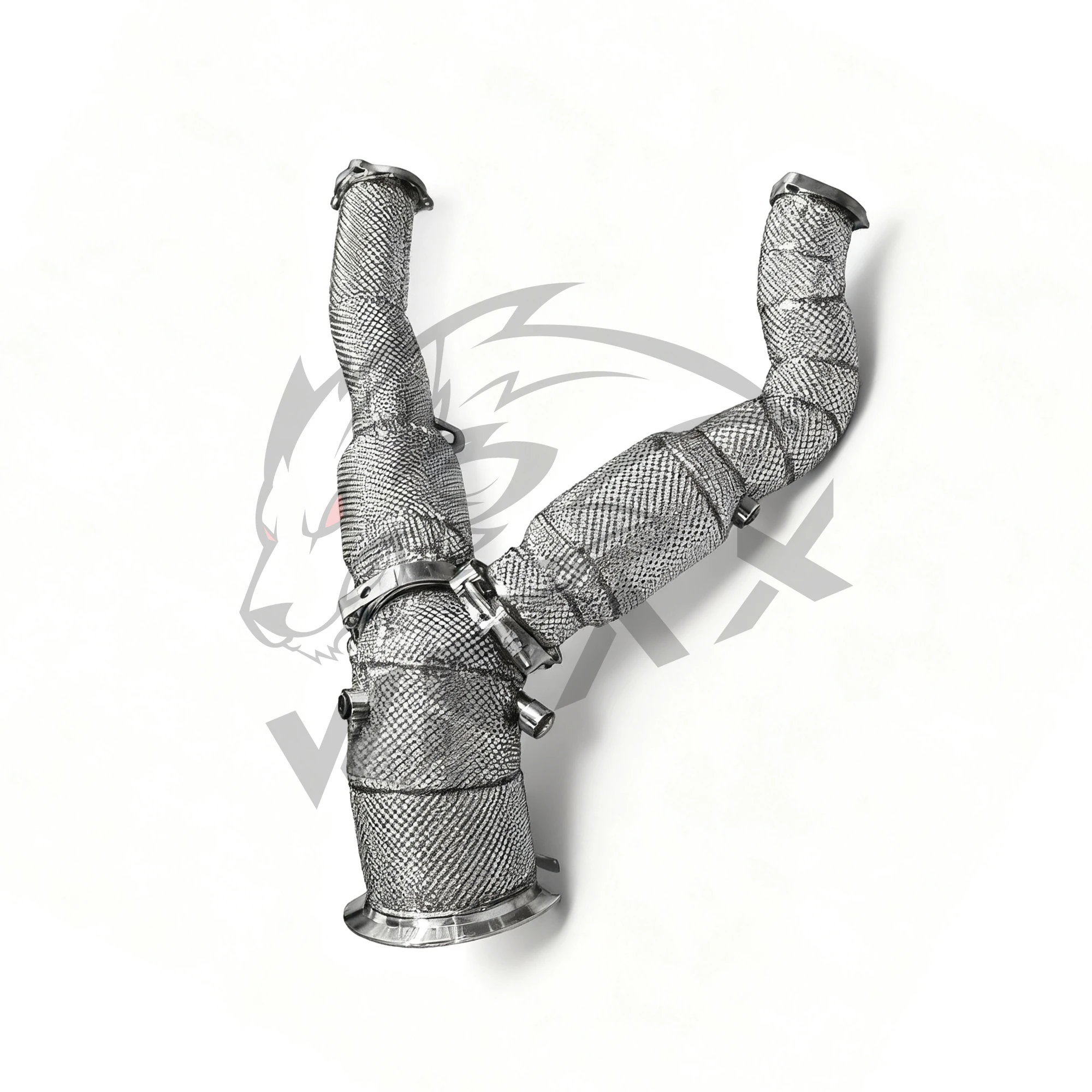 WRAX Bajante de alto flujo con gato para Audi A6L A6 A7 3.0T SS304 Actualización del tubo de rendimiento de escudo térmico Ajuste exacto de escape - imagen 2