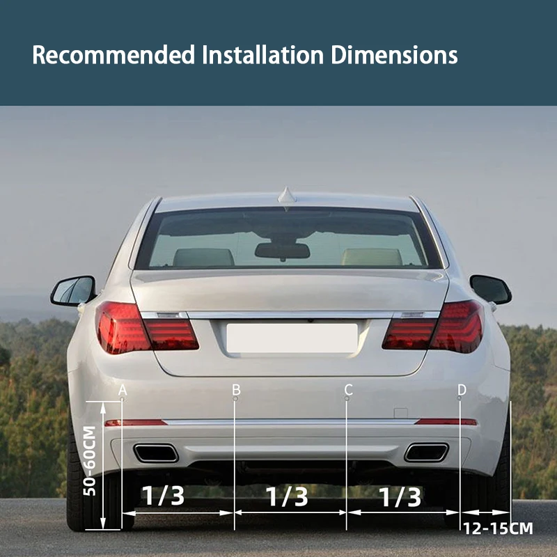 Sensor estacionamiento 4 sensores LED Sinovcle – sistema radar Parktronic automático - imagen 5