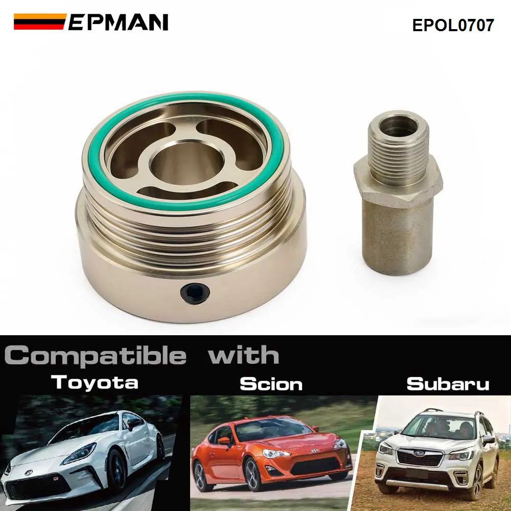 Placa adaptadora filtro aceite EPMAN CNC aluminio Honda Civic FB20/FB25