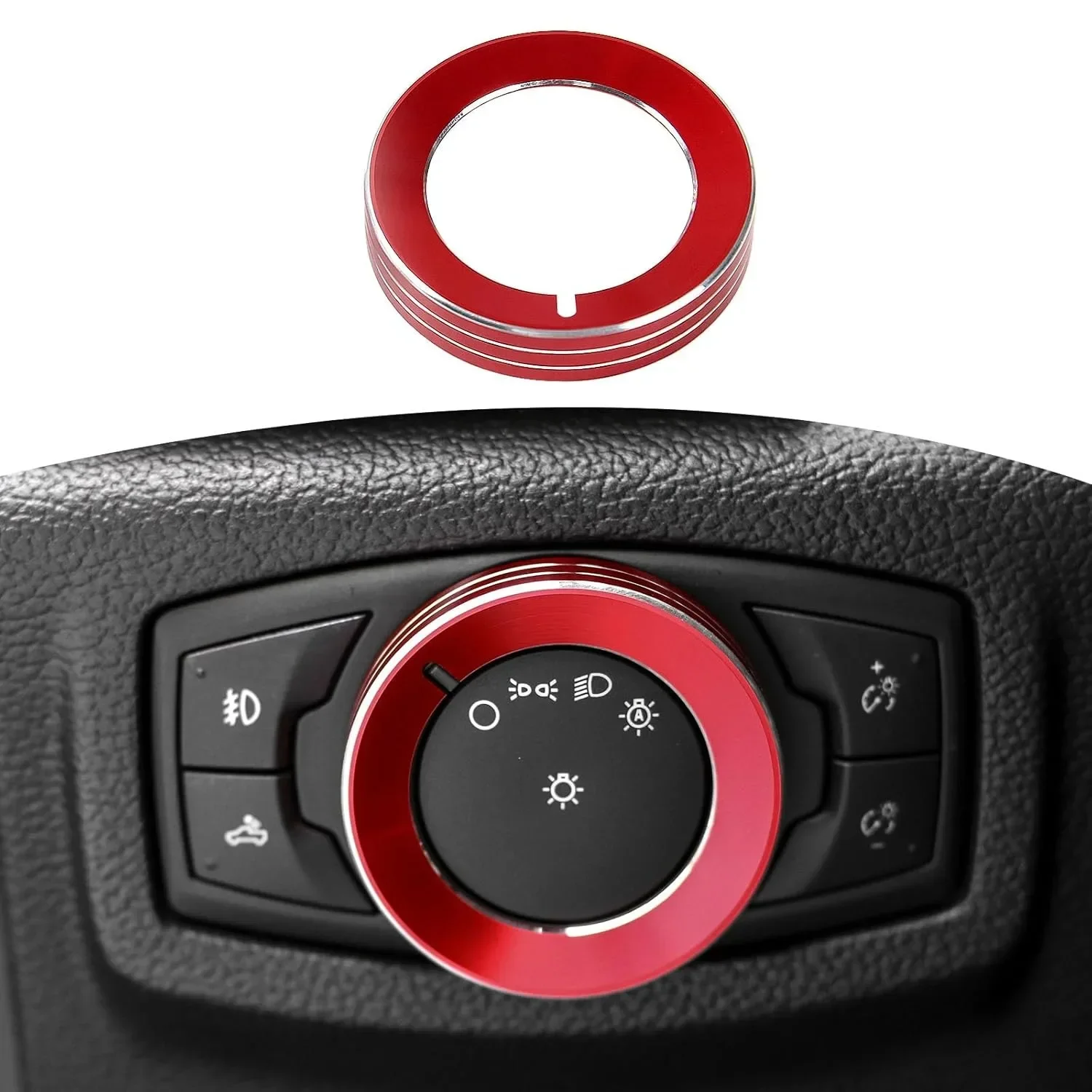Embellecedor rojo interruptor de luces – Ford F-150 Mustang 2015-2020
