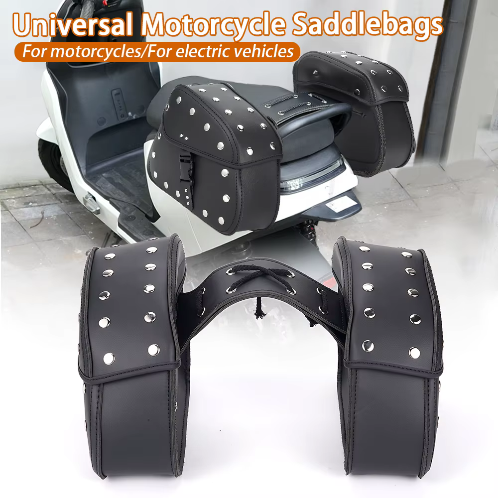 Alforjas laterales negras para moto eléctrica Benda Harley Prince - imagen 5