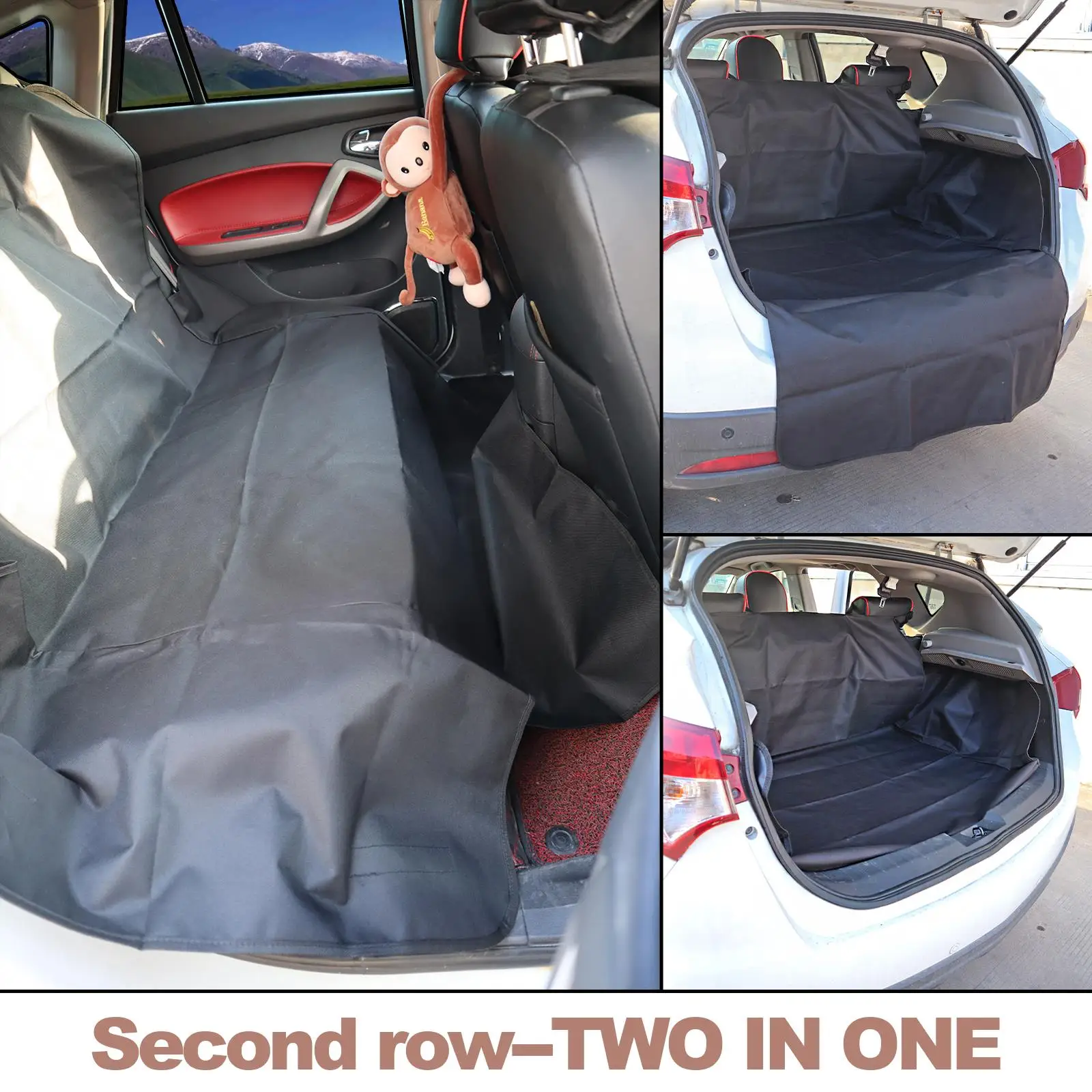 Funda asiento trasero SUV/Hatchback con forro de maletero para perros - imagen 5