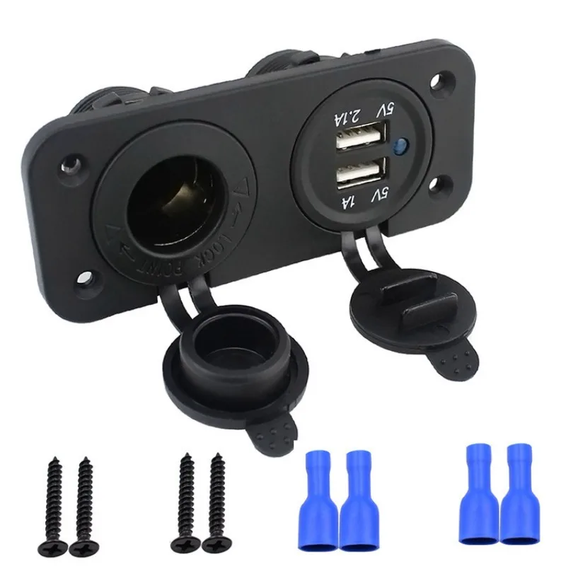 Toma de mechero 12V cargador USB dual impermeable coche y barco - imagen 2
