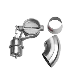 Tubo de escape Universal activado al vacío, Recorte/descarga, estilo cerrado con codo y reductor, 2 '', 2,36'', 2,5 '', 2,75'' y 3,0''