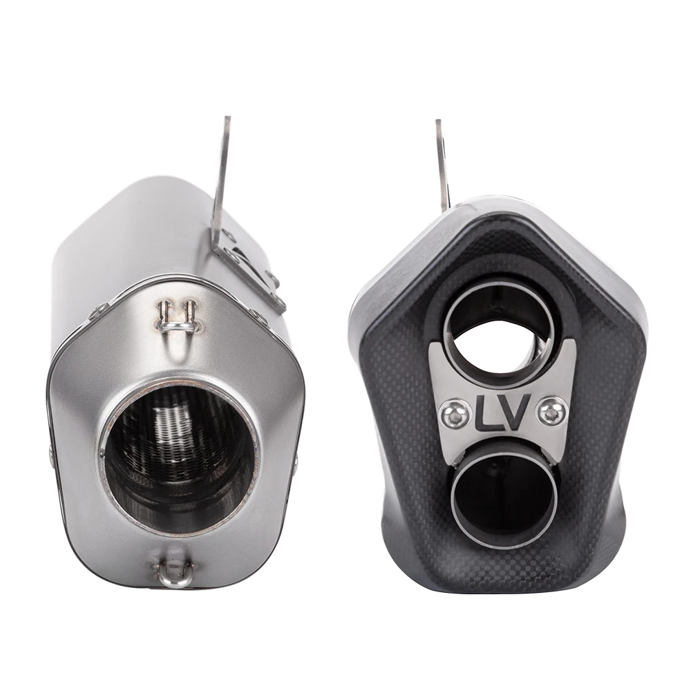 Tubo silenciador de escape de motocicleta de fibra de carbono para CBR300 CBR600RR Z1000 ZX10R Tmax530 Nmax155 Pcx125 - imagen 3