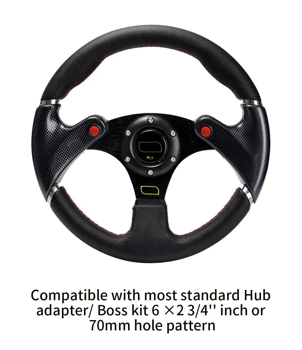 Volante racing plano 320mm carbono universal - imagen 5