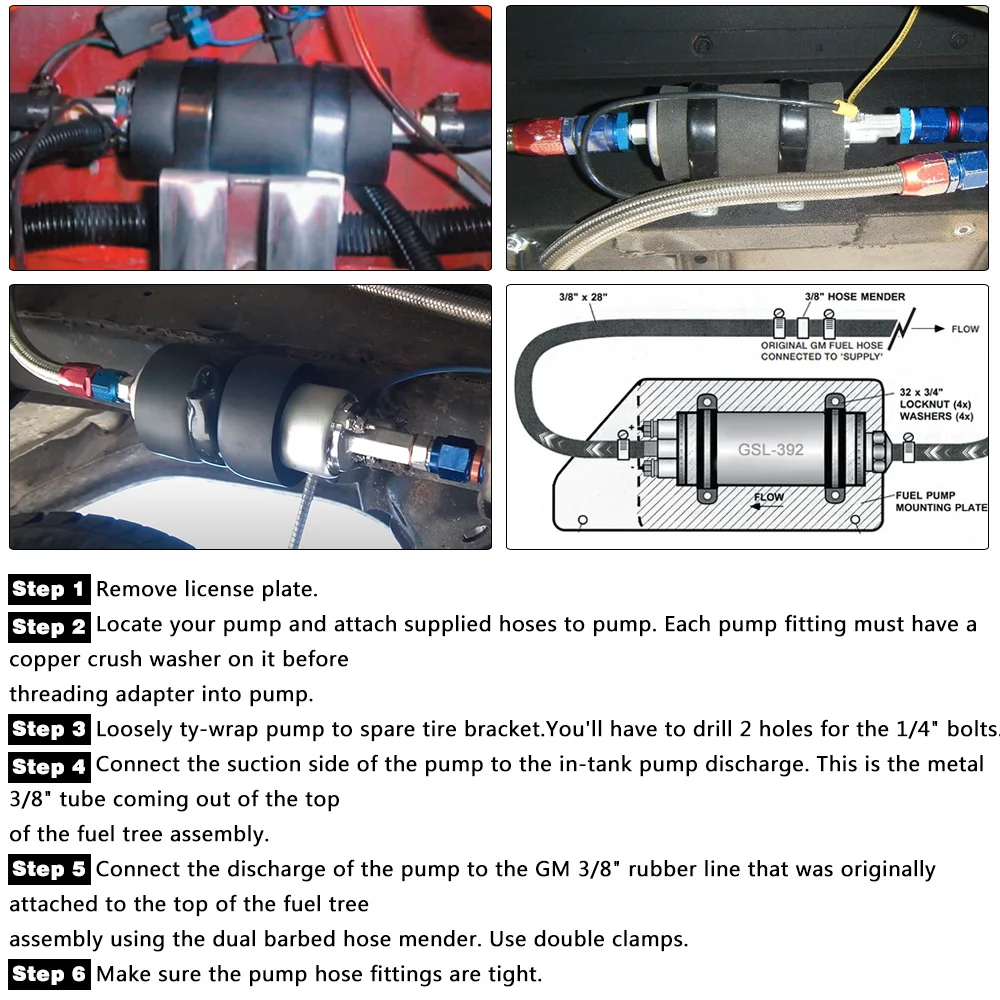 Bomba de combustible externa WLR GSL392 255 l/h universal - imagen 5