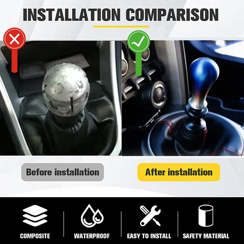Pomo de cambio universal de aluminio azul para coche - imagen 3