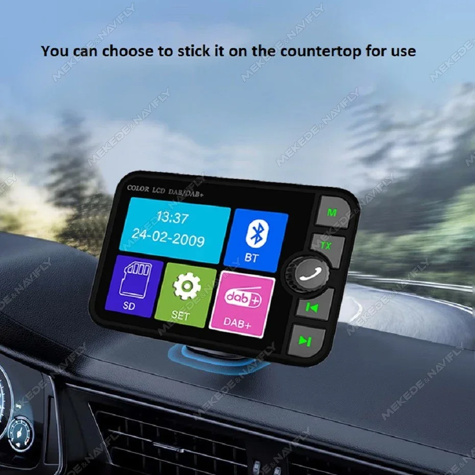 Receptor MEKEDE DAB+ con pantalla a color para coche