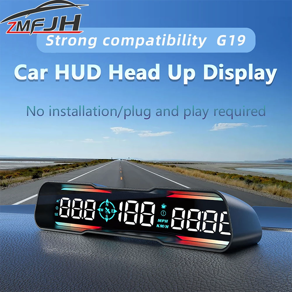 Head Up Display GPS AD G19 con alarma de velocidad y brújula