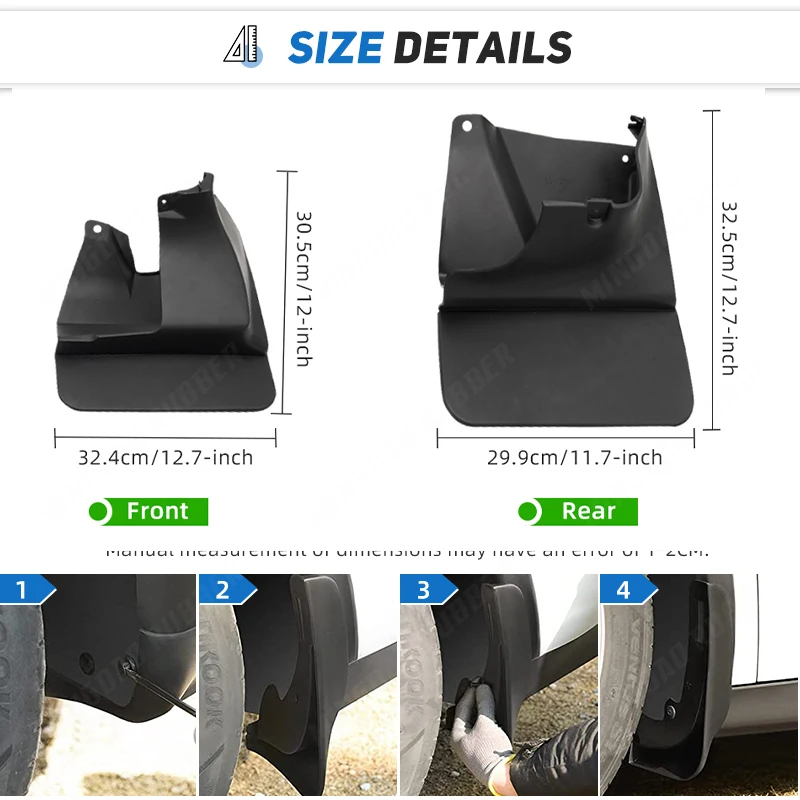 Guardabarros moldeados estilo OE Toyota Land Cruiser Prado J120 2003-2009 - imagen 3