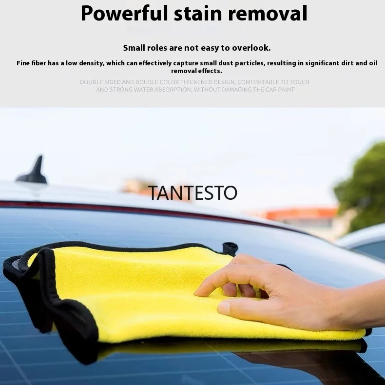 Toalla microfibra detailing 600 GSM para coche – absorbente sin marcas - imagen 4