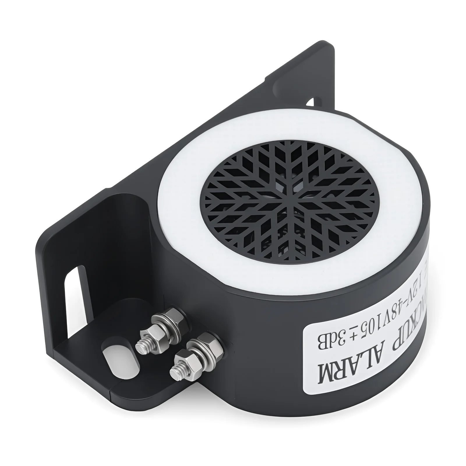 Bocina de marcha atrás con alarma pitido IP67 LED negra - imagen 4
