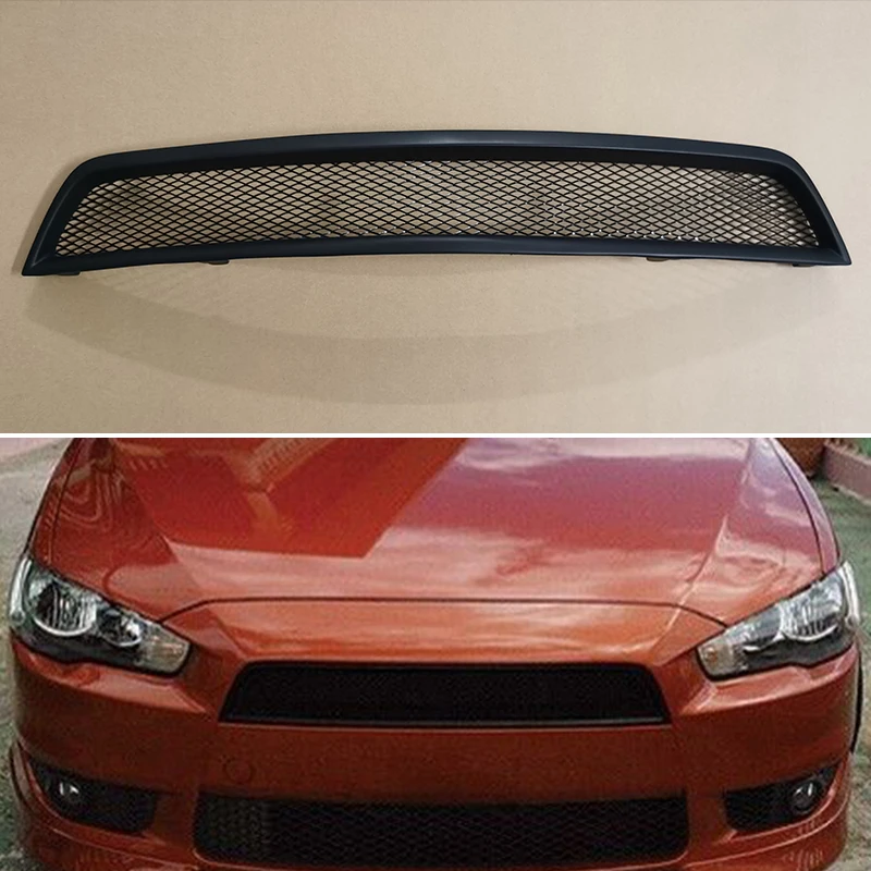 Parrilla racing negra mate para Lancer 2008–2015