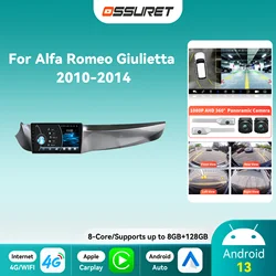 Autoradio Android CarPlay con GPS para Alfa Romeo Giulietta 2010-2014