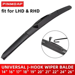 Limpiaparabrisas Universal General J/U con gancho – Kit gomas 16-26"