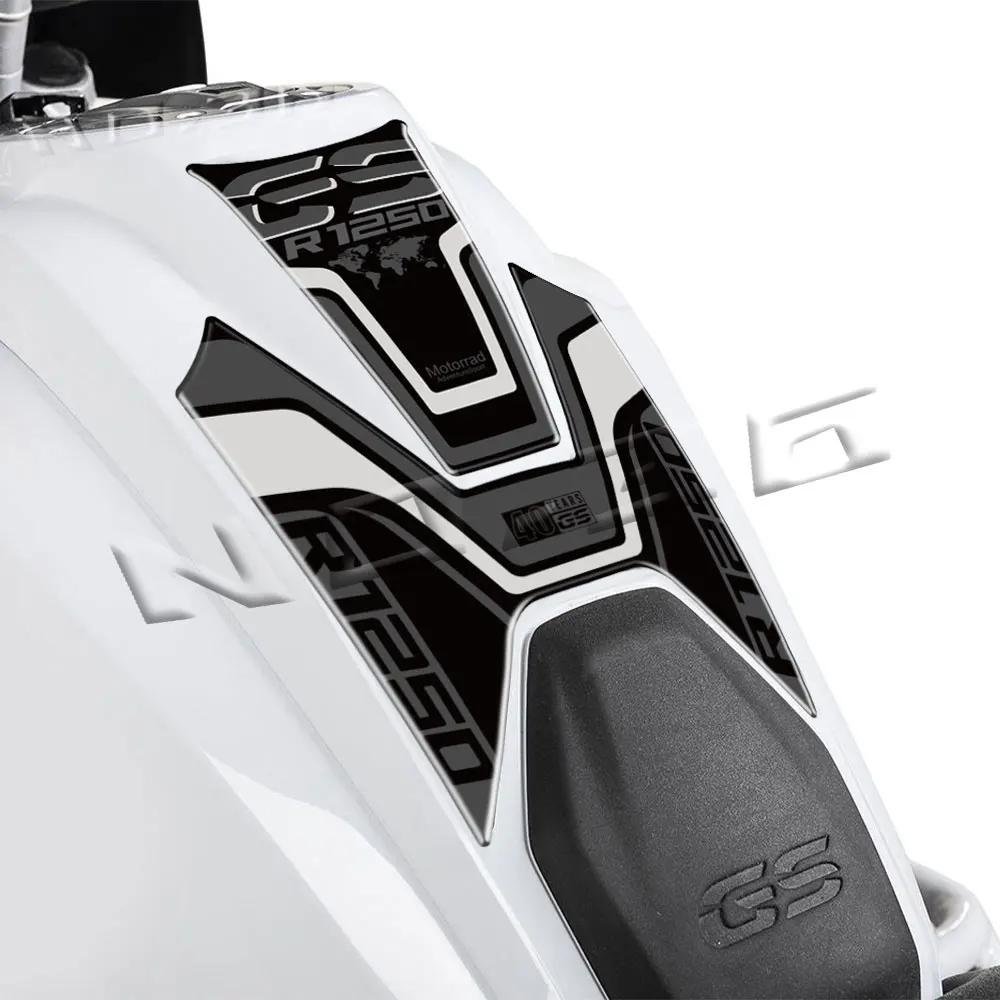 Almohadilla 3D negra para el depósito de una BMW R1250GS