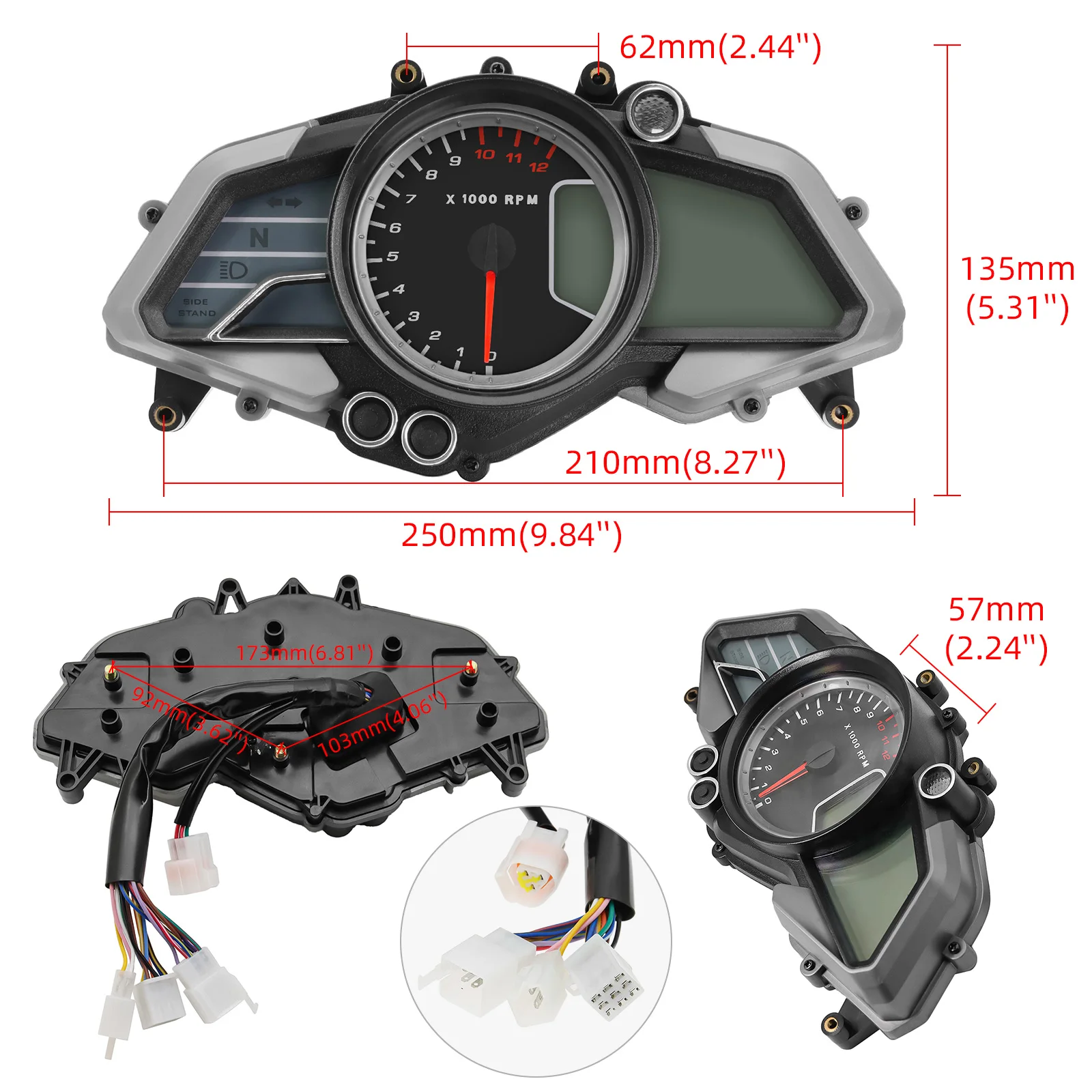 Velocímetro LCD para Bajaj Pulsar 135 150 160 180 220NS - imagen 5