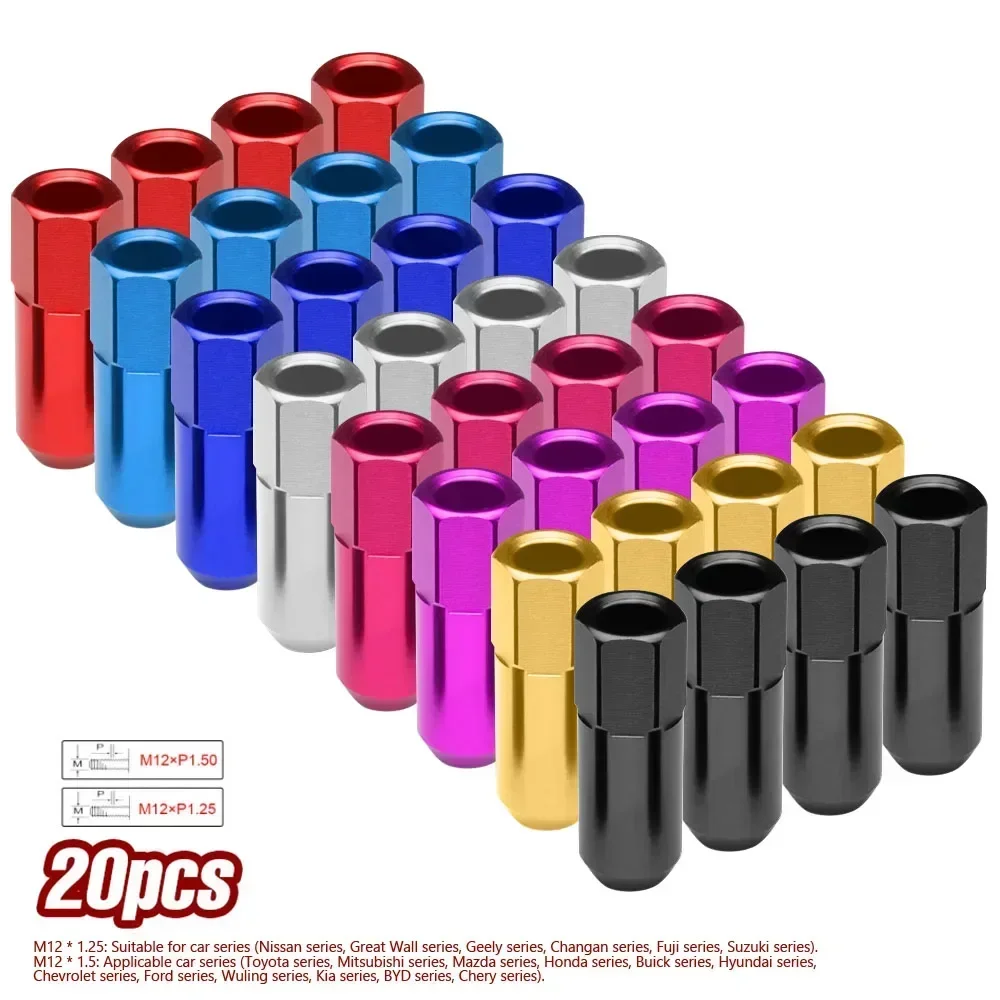 Tuercas antirrobo aluminio M12x1,5 60mm racing - imagen 4