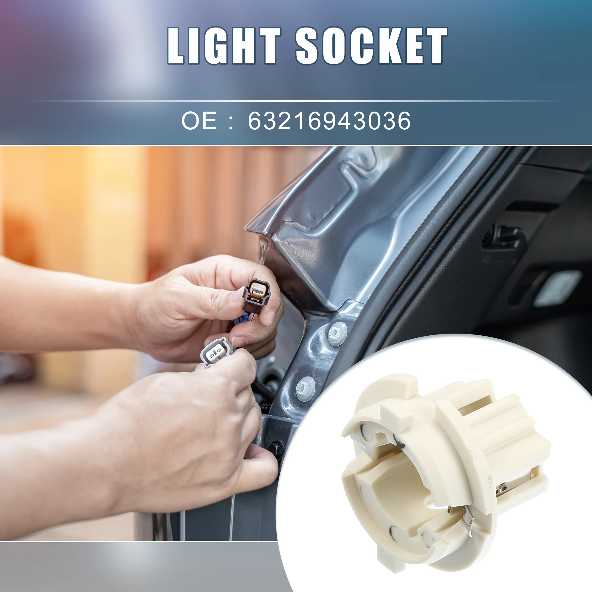 X Autohaux luz de freno trasera lámpara portalámparas para BMW 318i E36 1992-1998 para BMW 318is 325is E36 1992-1993 para BMW 760i - imagen 2