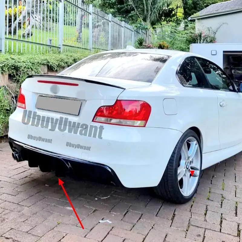Para Bmw E82 E88 M estilo de rendimiento difusor trasero divisor de labio de parachoques trasero 1 serie 120d 125d 130i 135i M-TECH 2007-2014 Tuning - imagen 3